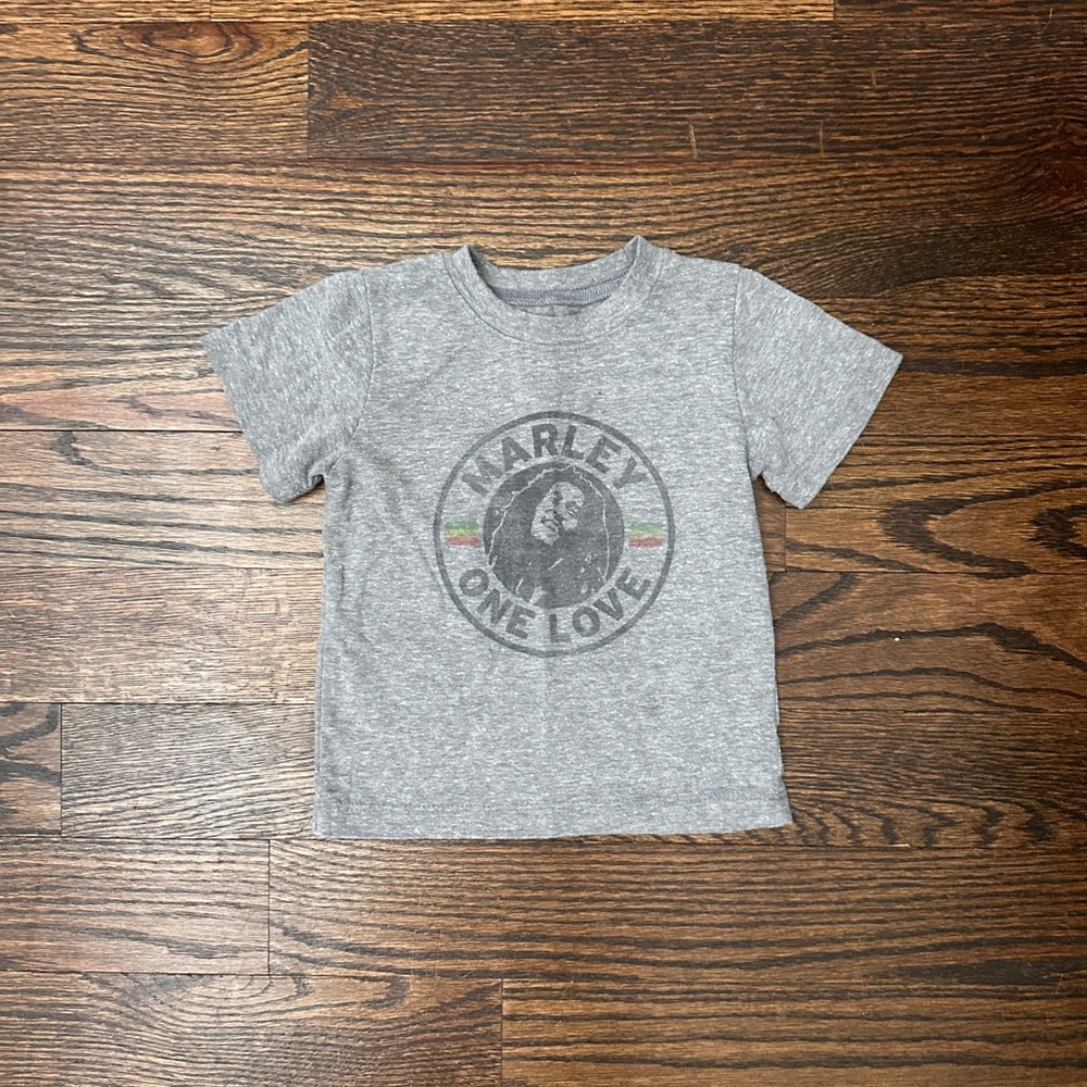 Gray Bob Marley Kids T-Shirt